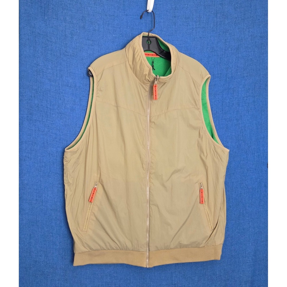 Backcountry Stoic Reversible Polar Fleece Vest Mens XL Green Bee Kelp SICZ2QF